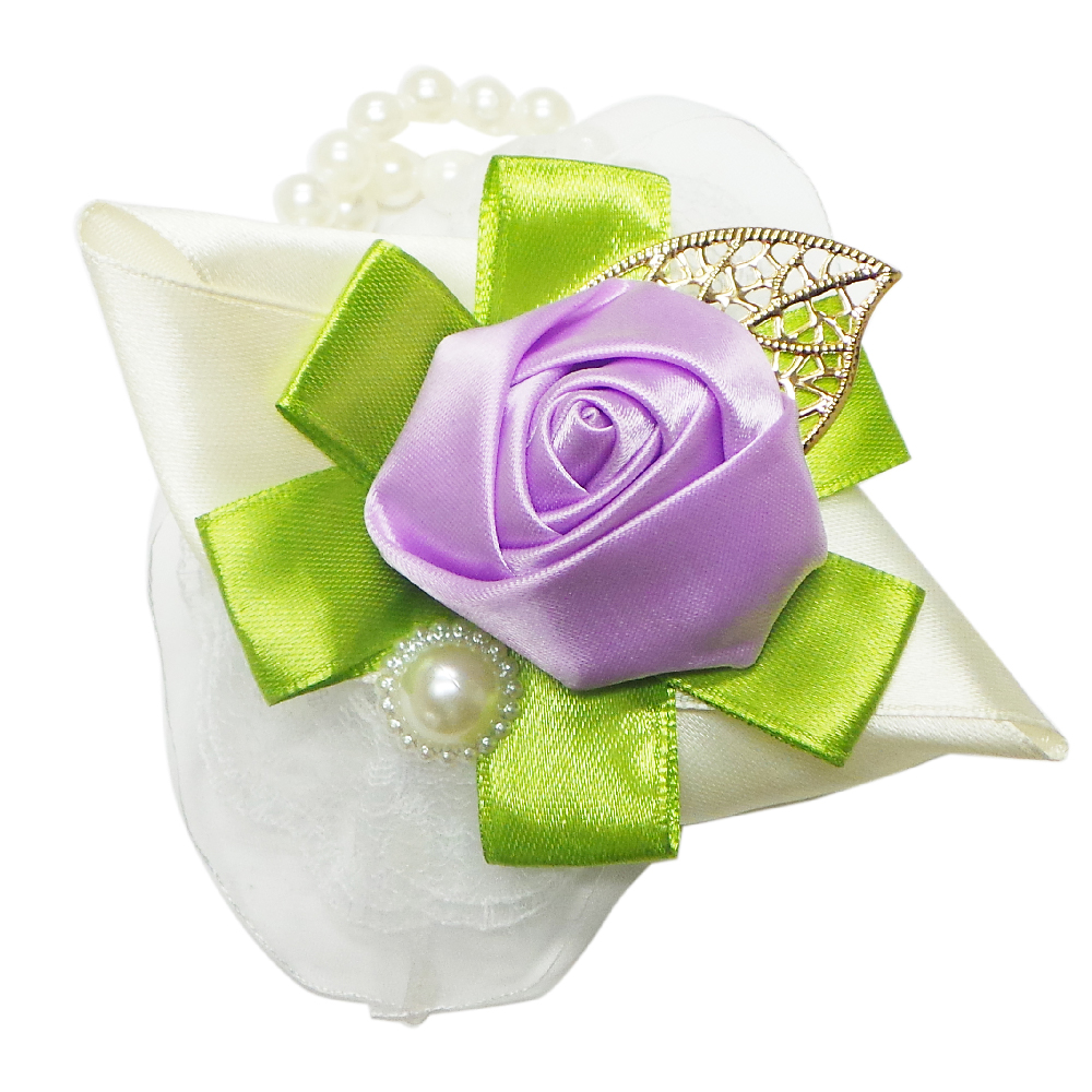 silk rose wrist corsage