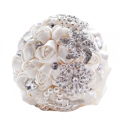 Advanced Customize Brooch Bouquet Rose with Pearls and Rhinestone