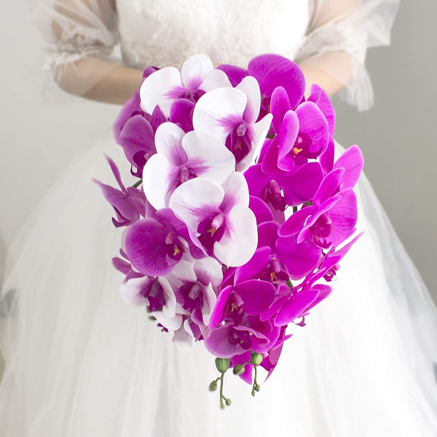 white orchid wedding flowers